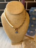 Pearl Link Half & Half Necklace