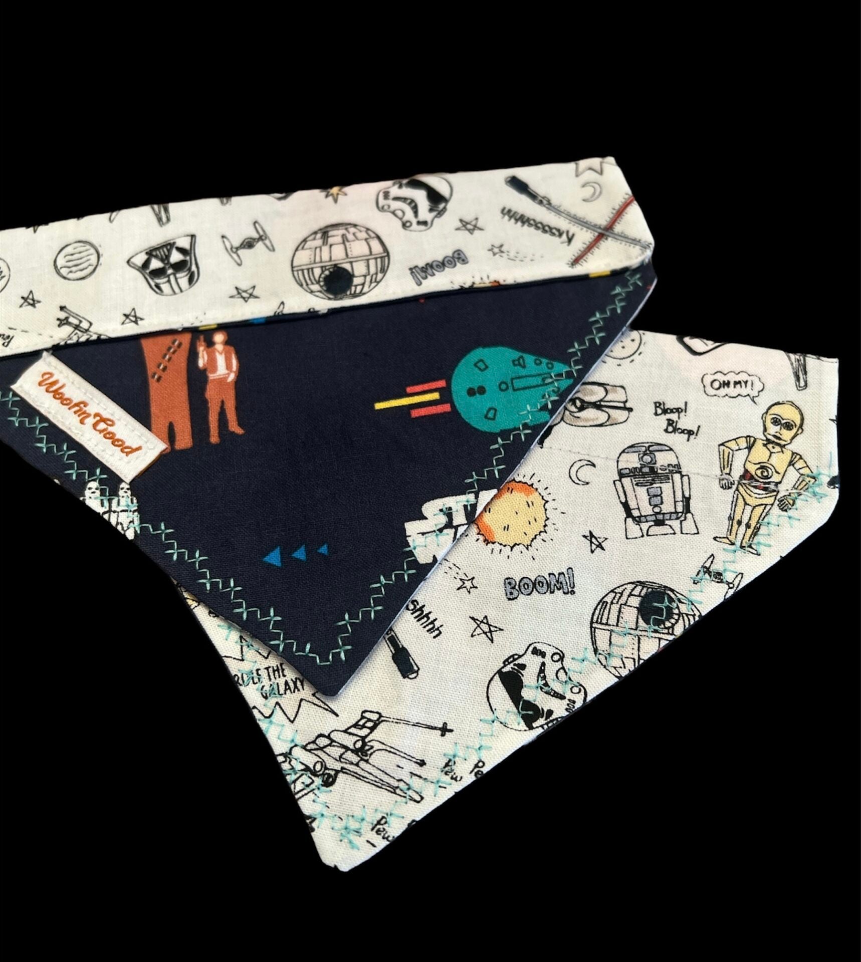 STAR WARS DOG Reversible Bandanna Over the collar