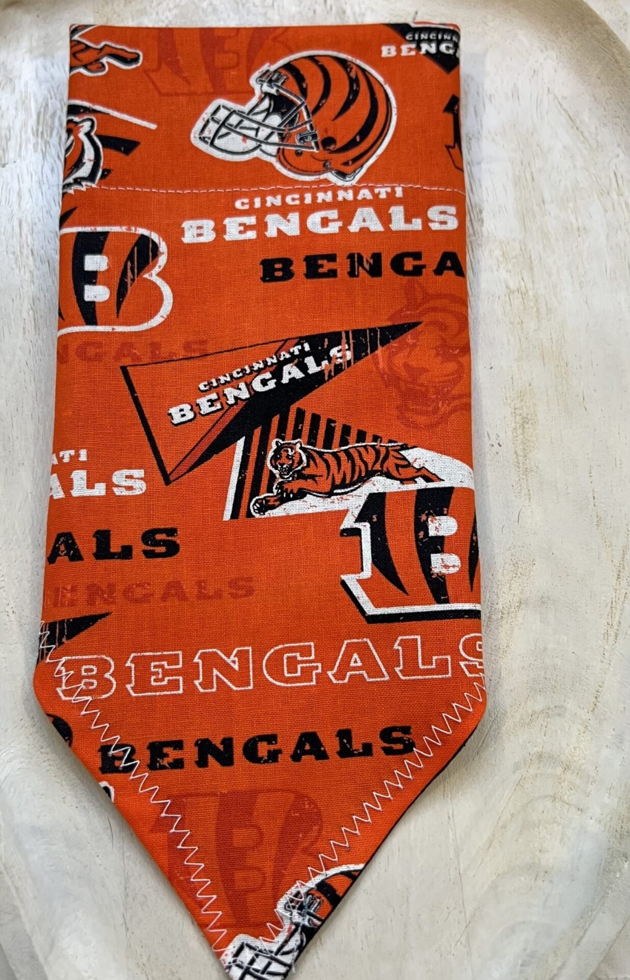 Cincinnati Bengals Dog Bandana Over the Collar