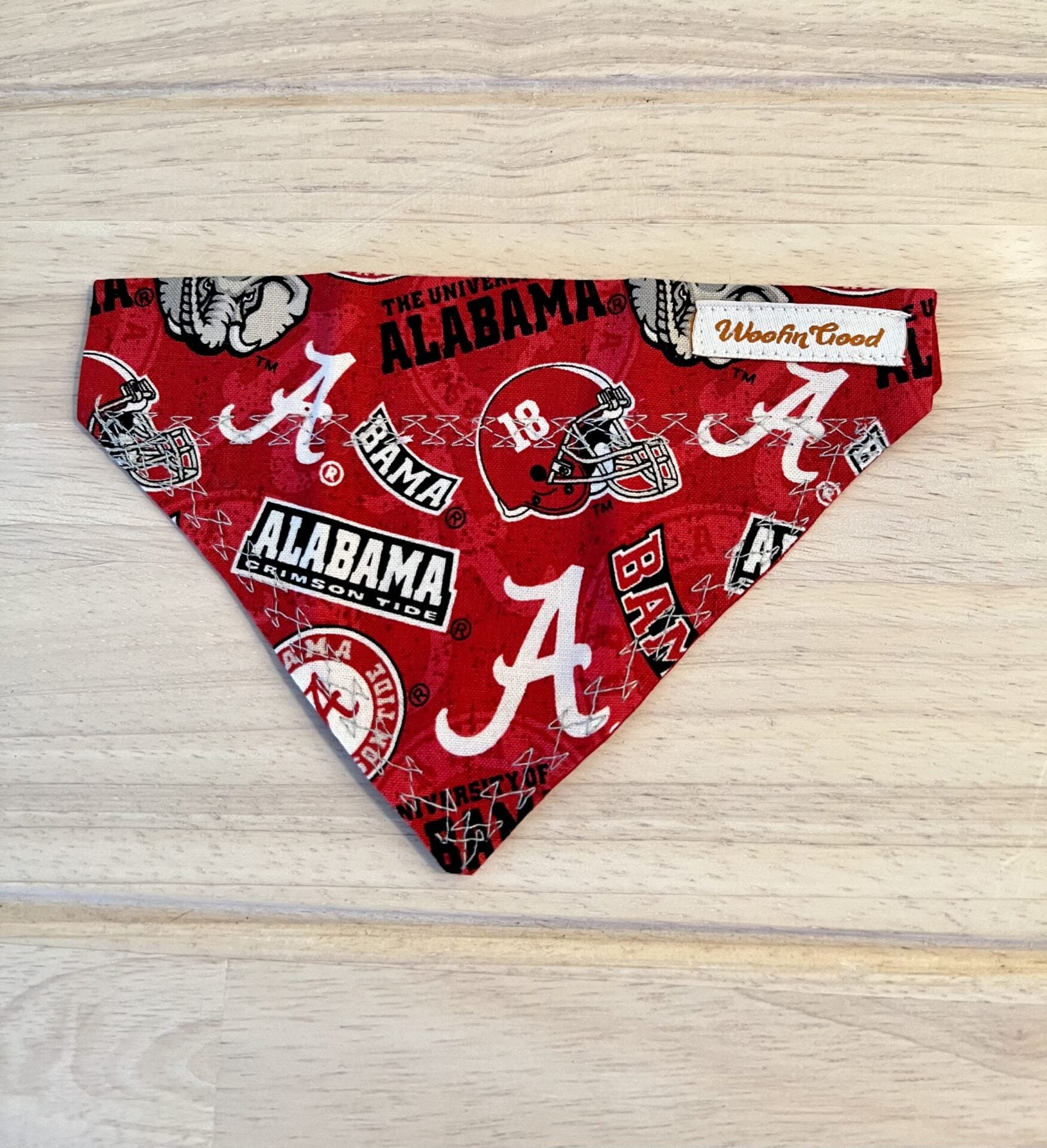 University of Alabama  Crimson Tide Dog Bandana Over the Collar