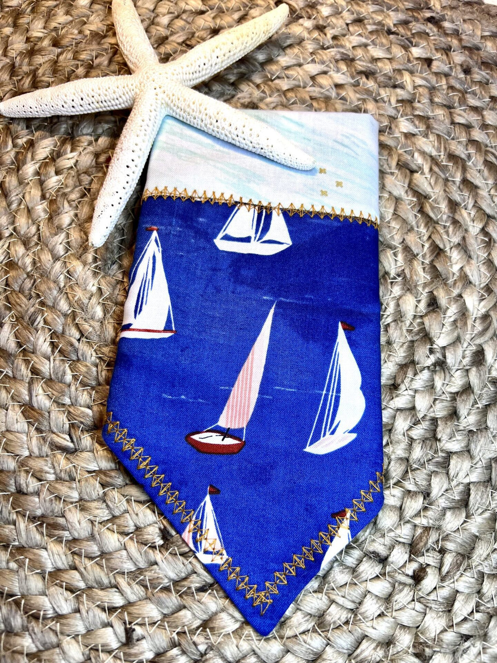 Sailboat Dog Reversible Dog Bandanna