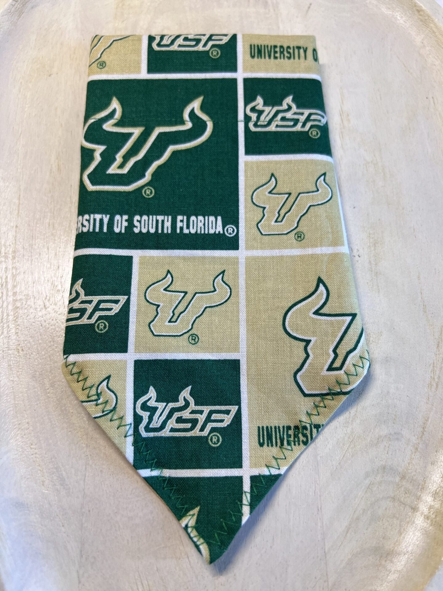 University of South Florida USF Dog Bandanna Over the Collar