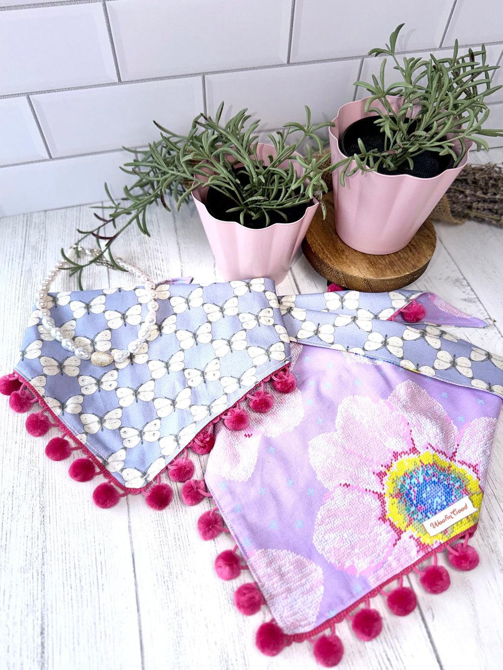 Spring Lilac Tie Dog Bandannas