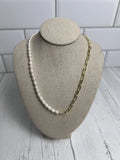 Pearl Link Half & Half Necklace