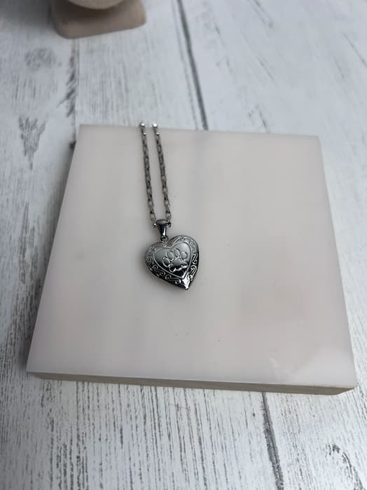 Stainless Steel Heart Locket Necklace