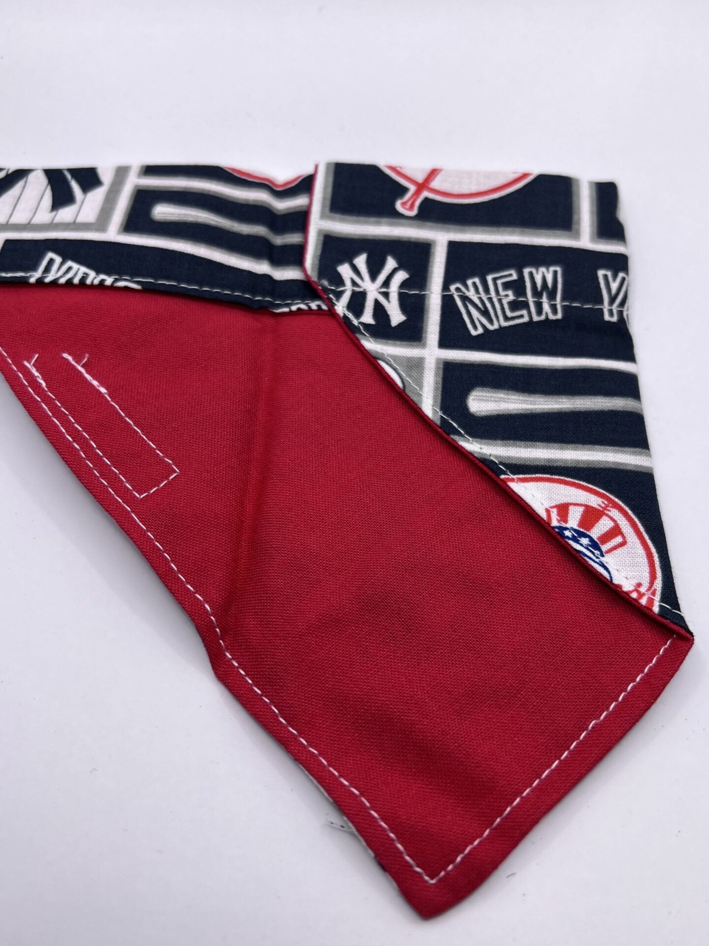 New York Yankees Baseball Dog Bandannaover the Collar
