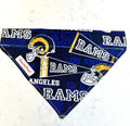 La Rams Dog Baandanna over the collar