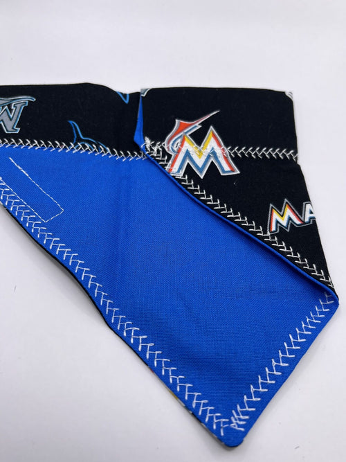 Florida Marlins Dog Bandanna Over the Collar