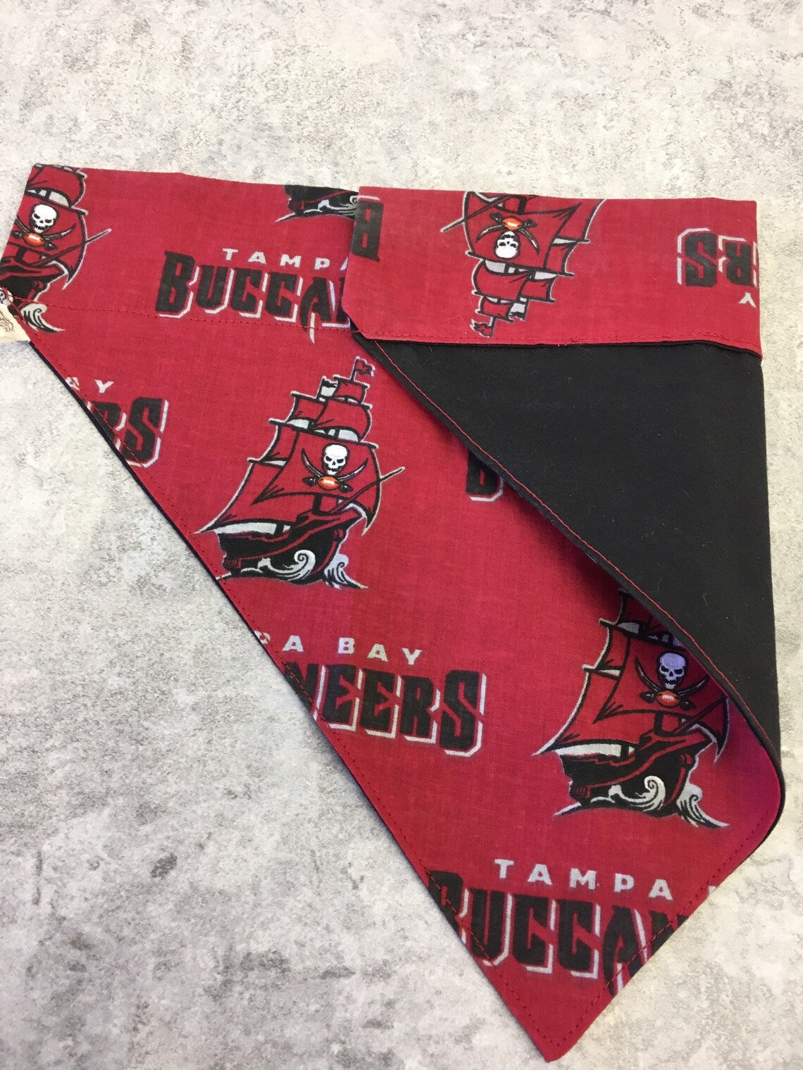 Tampa Bay Bucs Buccaneers Dog Bandana Over the Collar