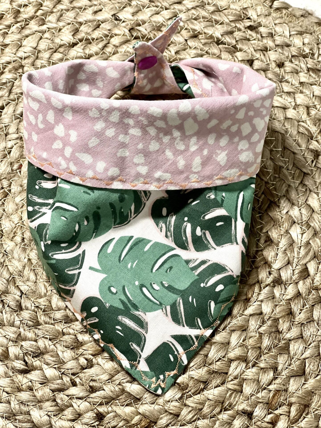 Palm Leaf Dog tie bandanna