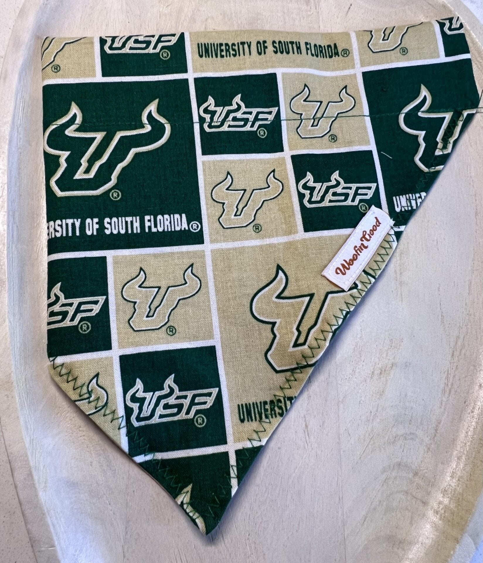 University of South Florida USF Dog Bandanna Over the Collar