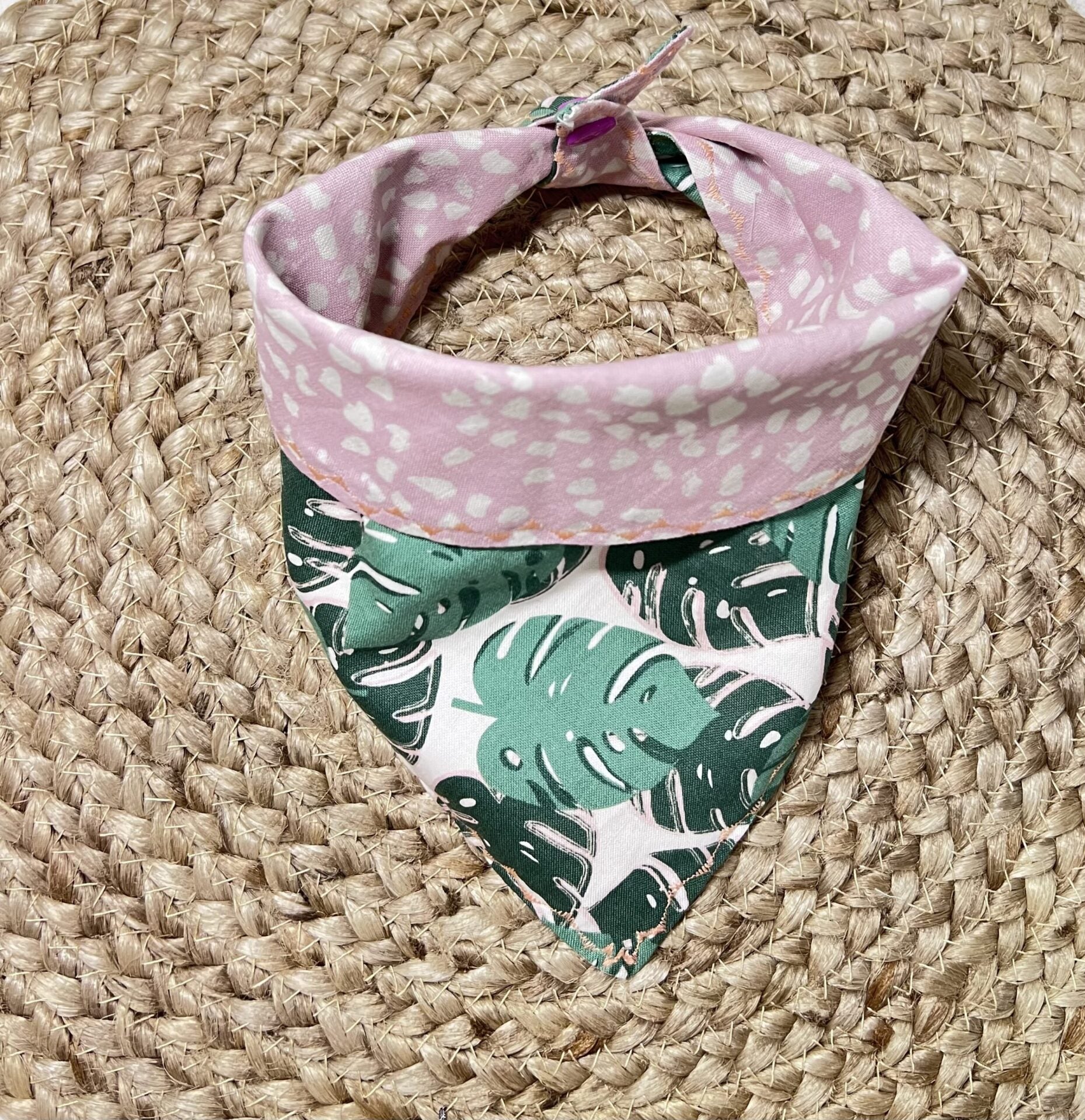 Palm Leaf Dog tie bandanna
