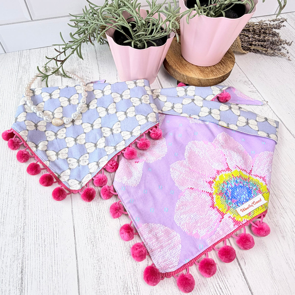 Spring Lilac Tie Dog Bandannas