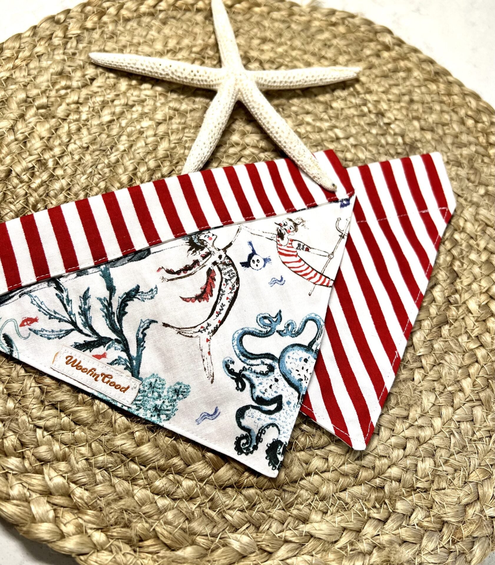 Mermaid Reversible Slip Over Bandanna Collar