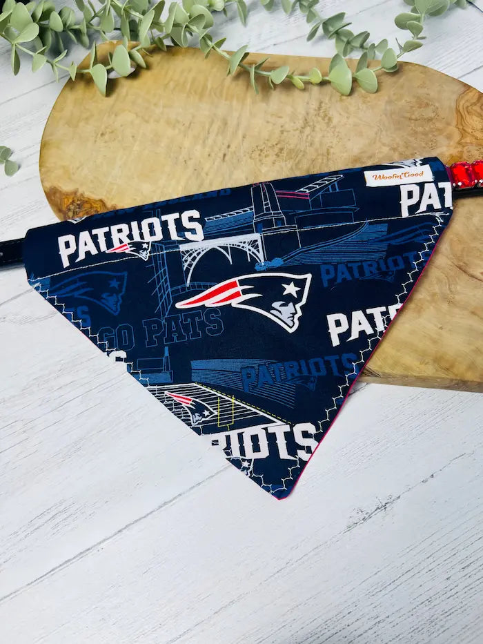 Patriots Over the Collar dog bandannas