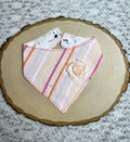 Peach  snap dog bandanna