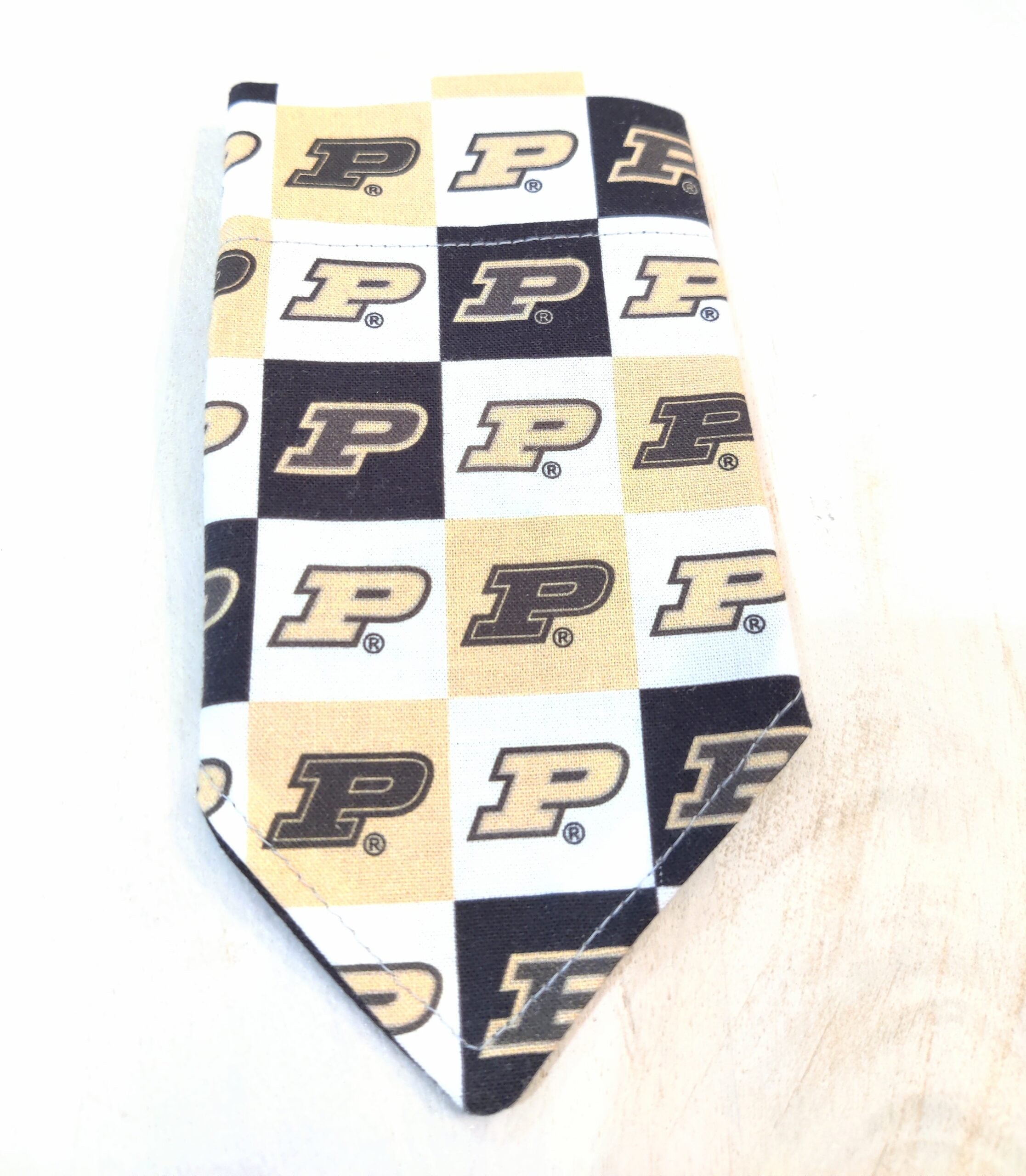 Purdue University College Dog Bandanna Over the Collar