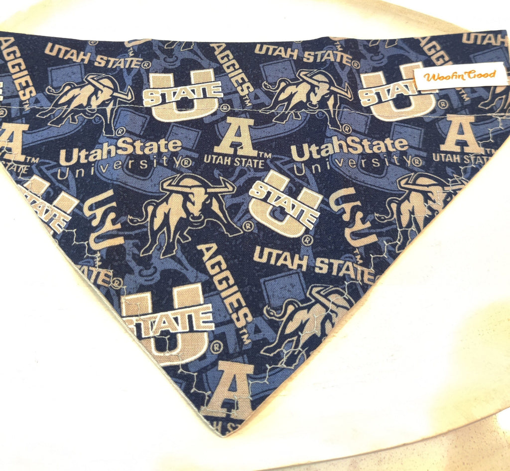 Utah State Aggies College Slip Over the Collar Dog Bandanna
