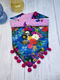 Frida and Her Garden Tie Dog Bandanna with a snap
