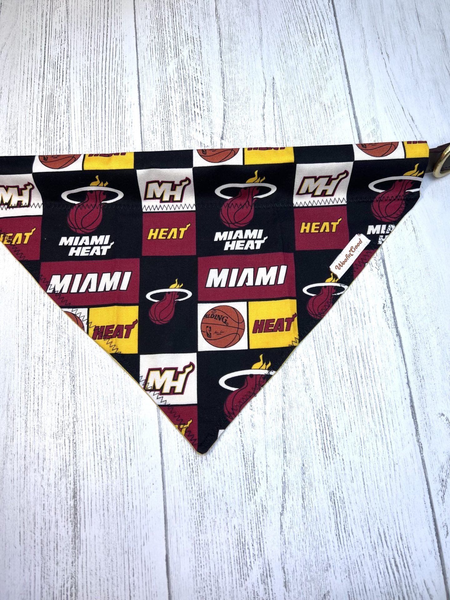 Miami Heat Basketball Dog Reversible Slip Over Bandanna