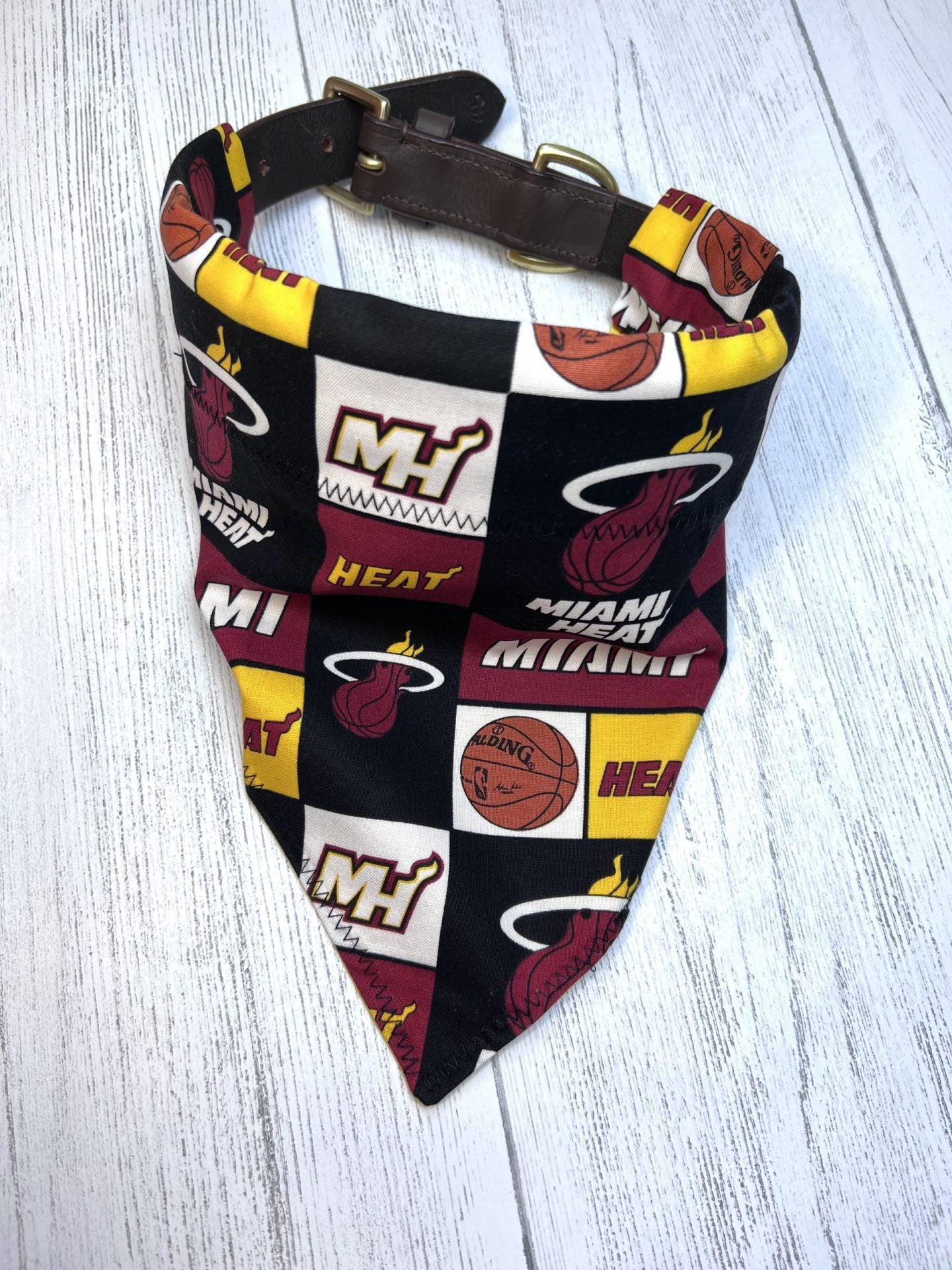 Miami Heat Basketball Dog Reversible Slip Over Bandanna