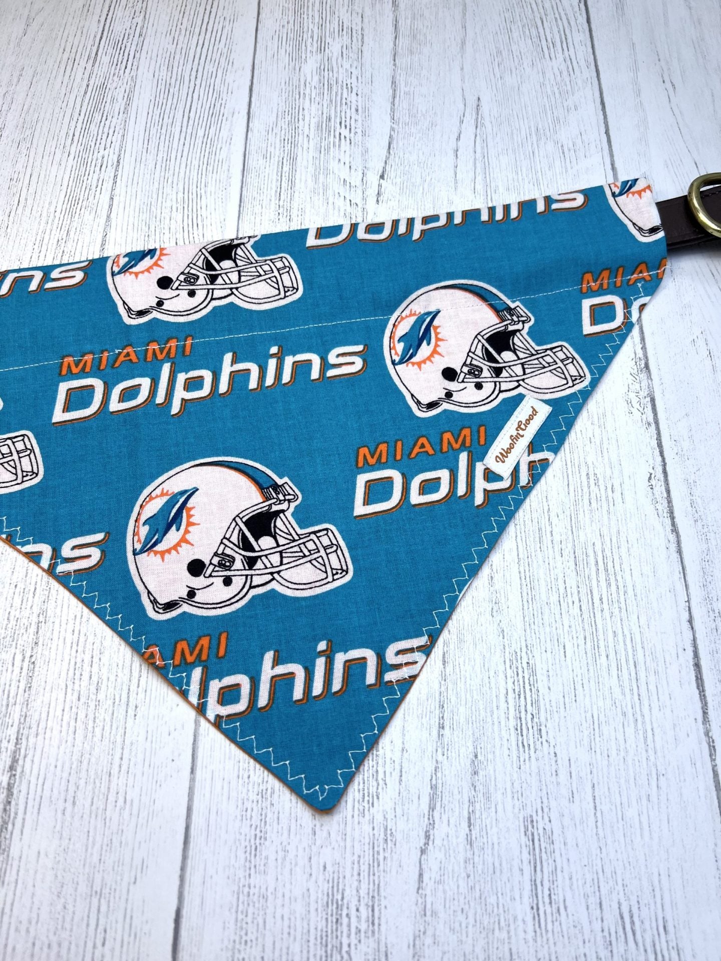 Miami Dolphins Football Dog Reversible Slip Over Bandanna