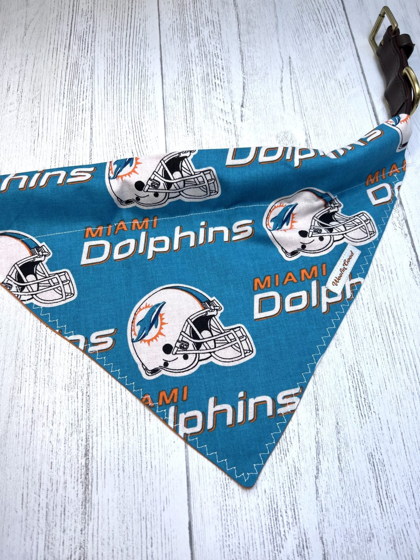 Miami Dolphins Football Dog Reversible Slip Over Bandanna