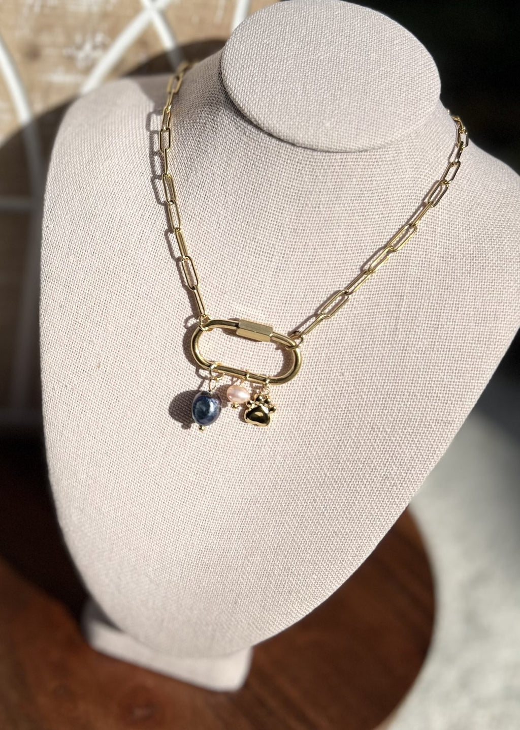 Gold Stainless Steel Paperclip Necklace