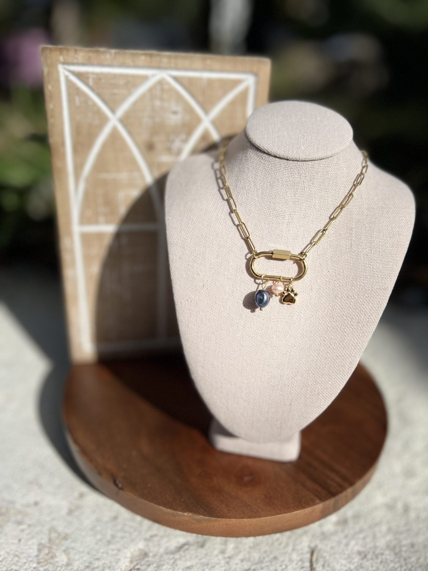 Gold Stainless Steel Paperclip Necklace