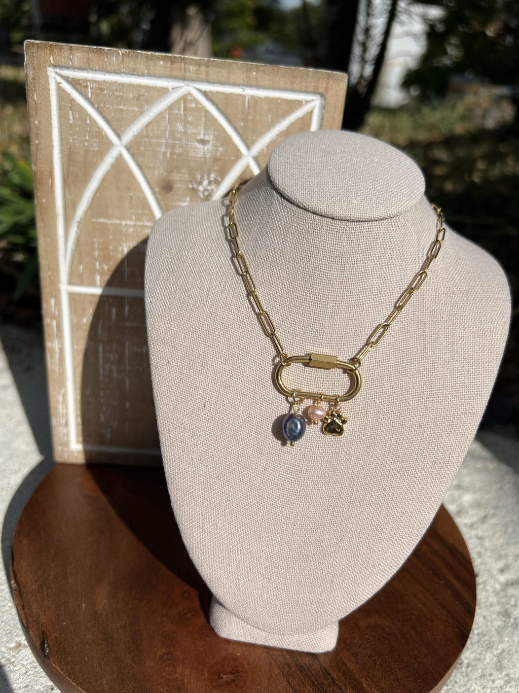 Gold Stainless Steel Paperclip Necklace