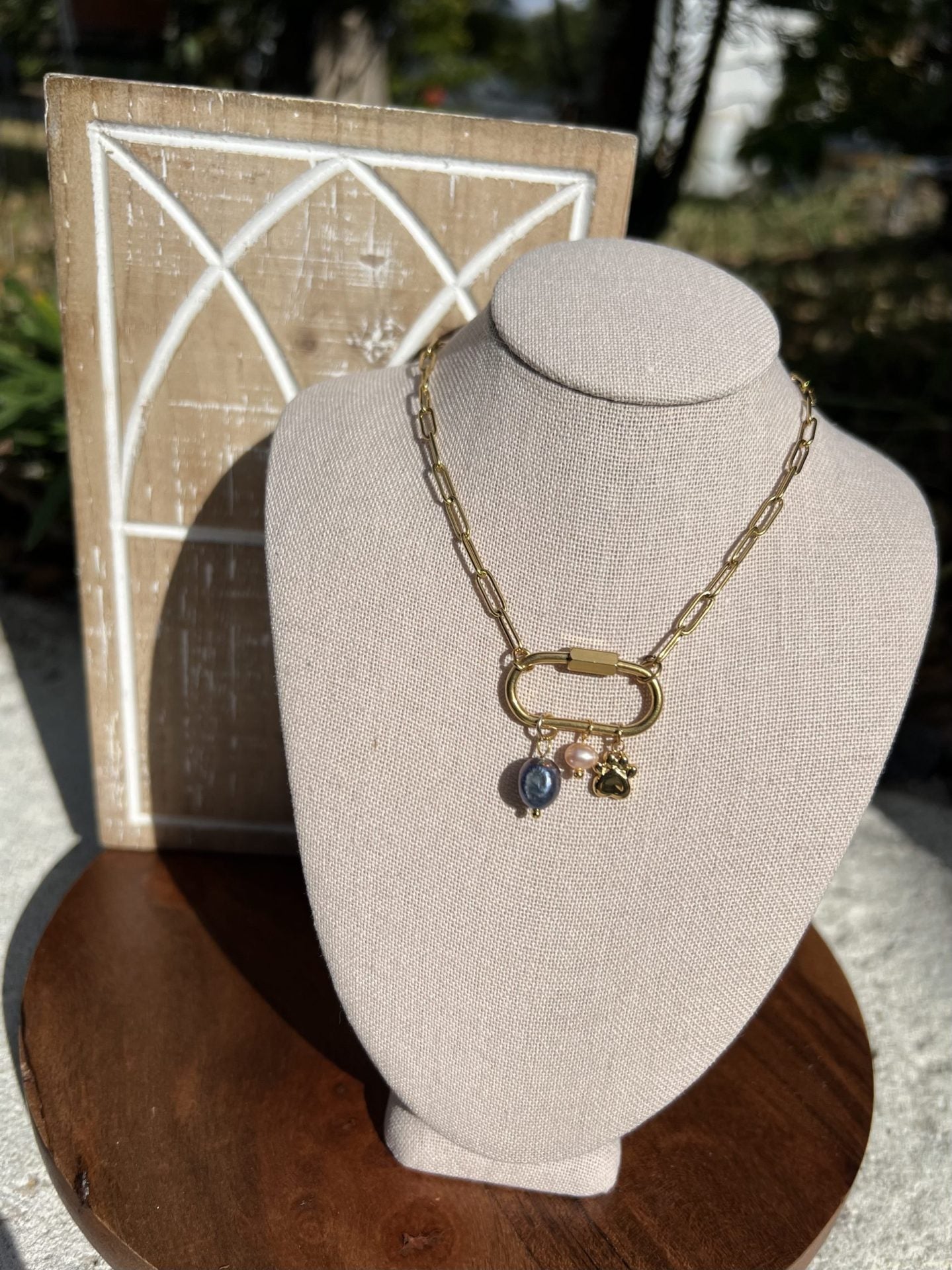 Gold Stainless Steel Paperclip Necklace