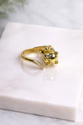 14K Gold Plated Teddy Bear Stainless Steel Ring