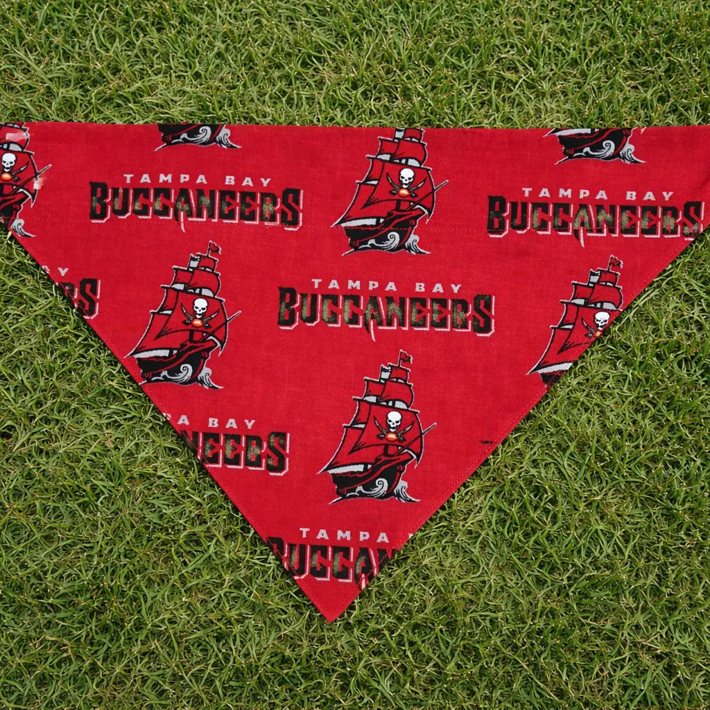 Tampa Bay Bucs Buccaneers Dog Bandana Over the Collar