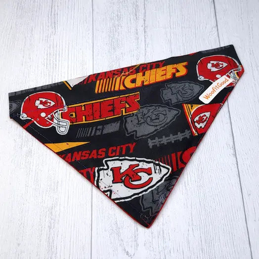 Kansas City Chiefs Football Dog Bandanna Collar