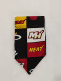 Miami Heat Basketball Dog Reversible Slip Over Bandanna Collar