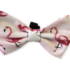 Pink Flamigo Dog Bow Tie